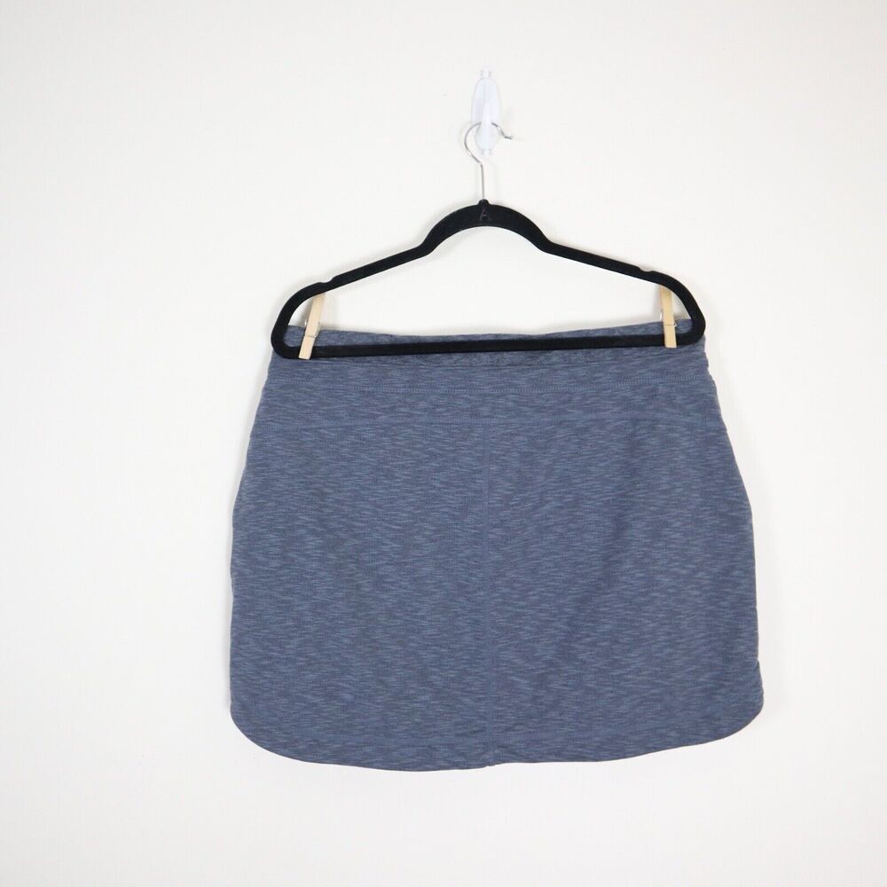 Athleta Size L Heathered Techie Terry Athletic Skirt Blue Gray - Picture 7 of 7